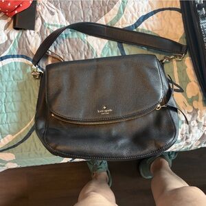 Kate Spade Black Pebbled Leather Crossbody Bag